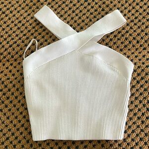 Aritzia cropped fitted tank top